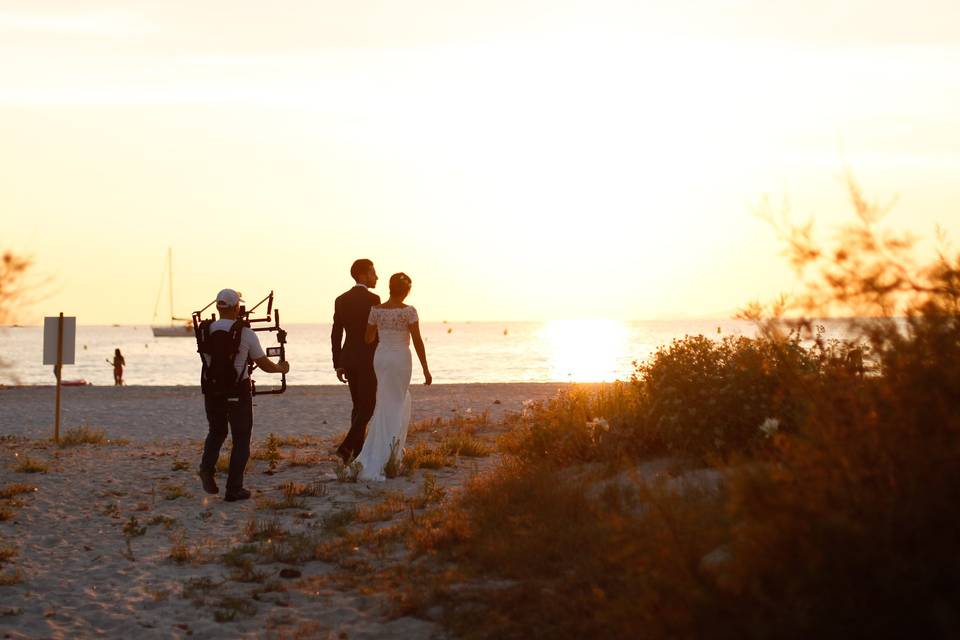 Arrivée sur la plage