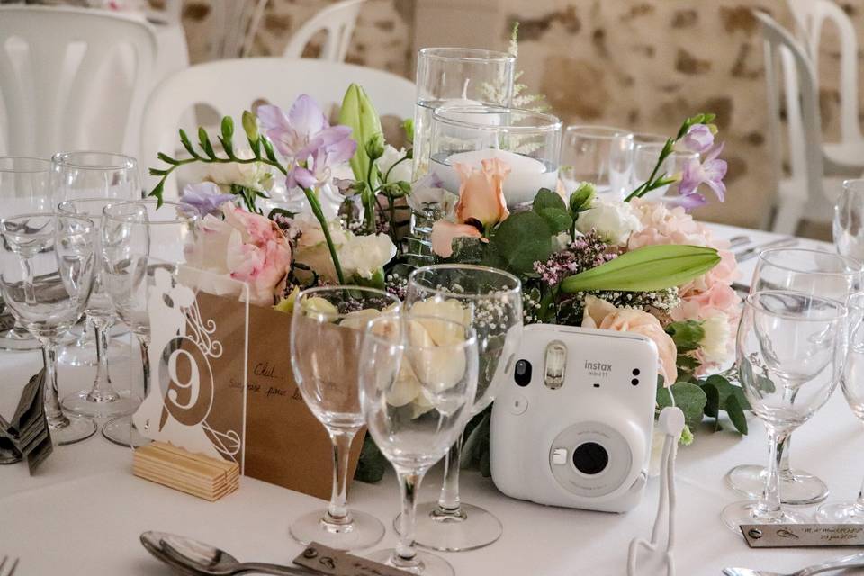 Mariage champêtre pastel
