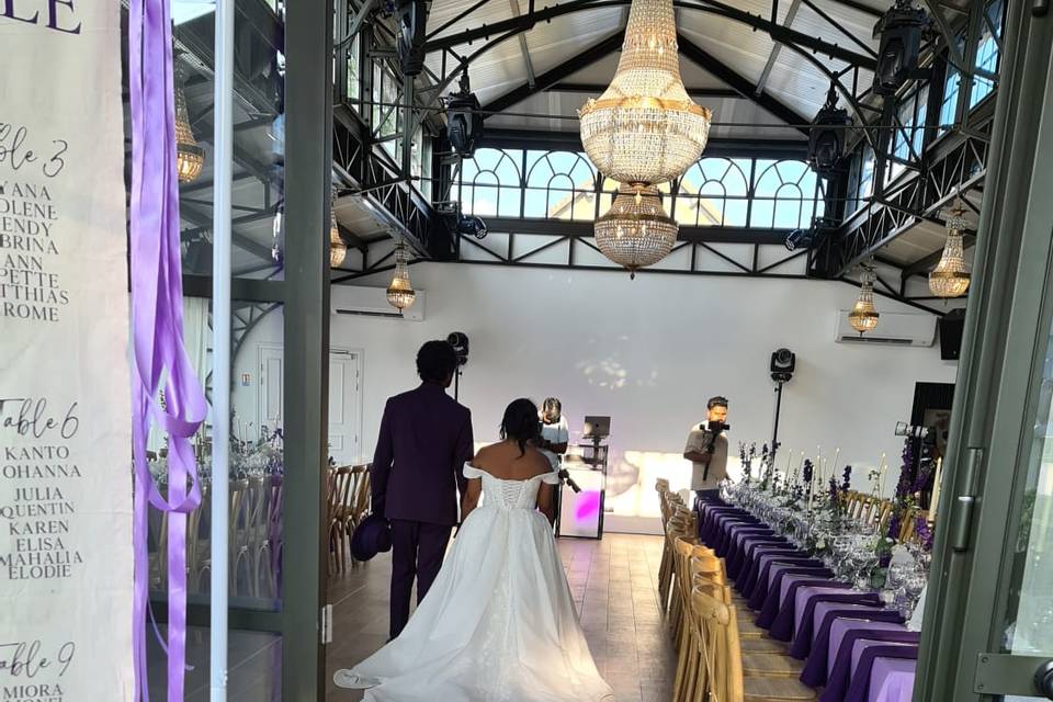 Mariage violet parme