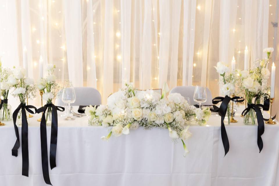 Mariage élégant noir et blanc
