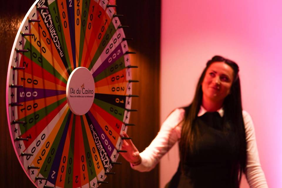 Animatrice roue de la fortune