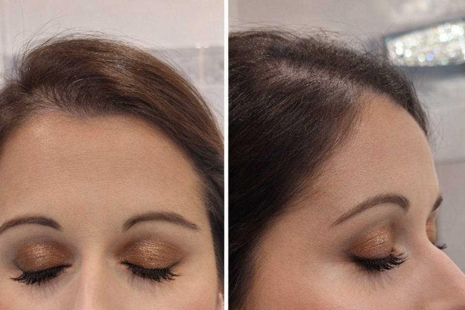 Yeux mis en valeur et lèvre nu
