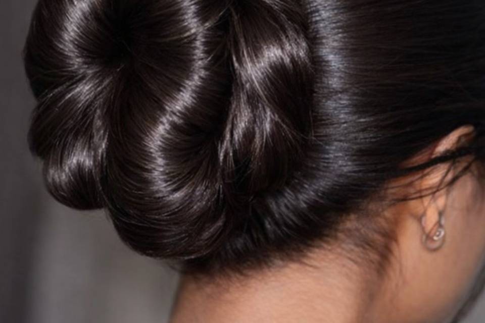 Chignon cheveux naturels