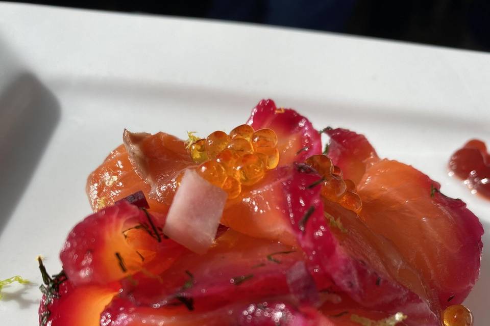 Gravlax à l'assiette