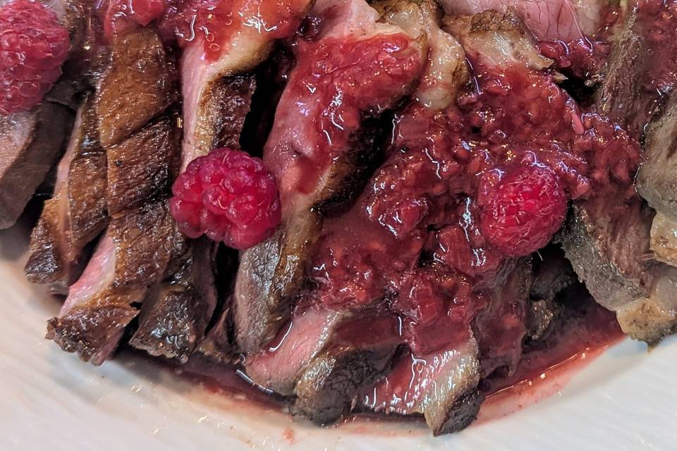 Magret sauce framboise
