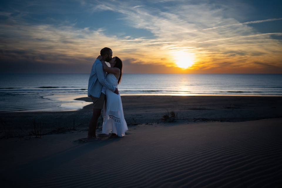 Séance engagement à la plage