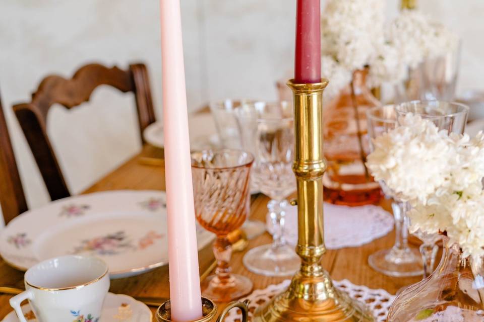 Table bohème romantique