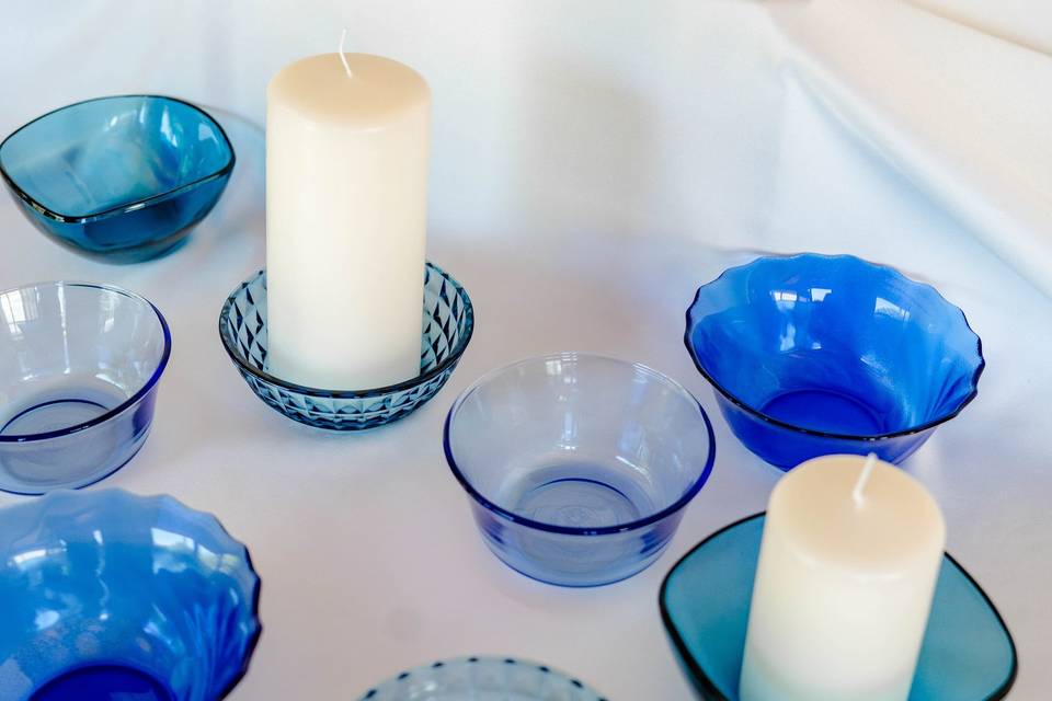 Coupelles vintage bleues