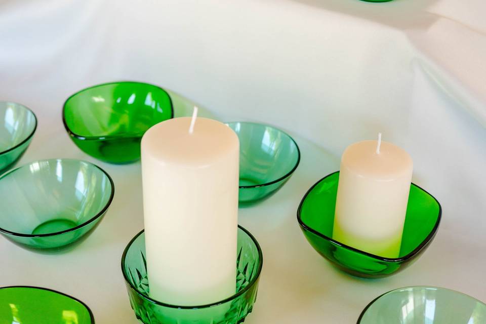 Coupelles vintage vertes