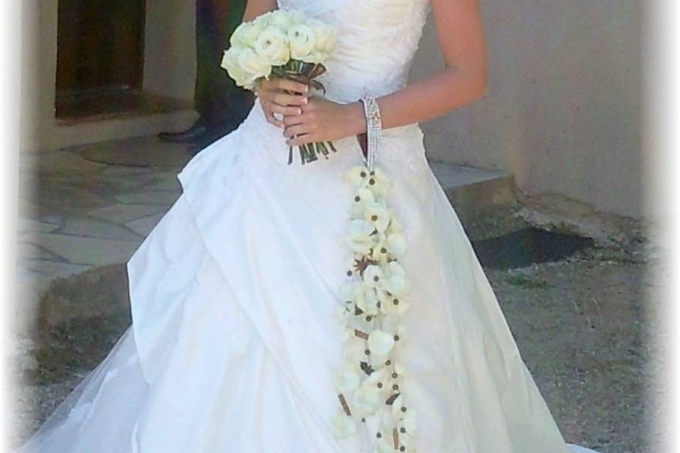 Bouquet de mariée et bijoux