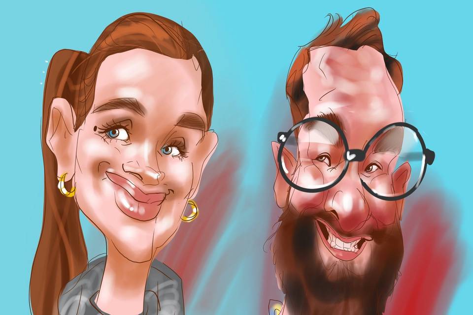 Caricature couple