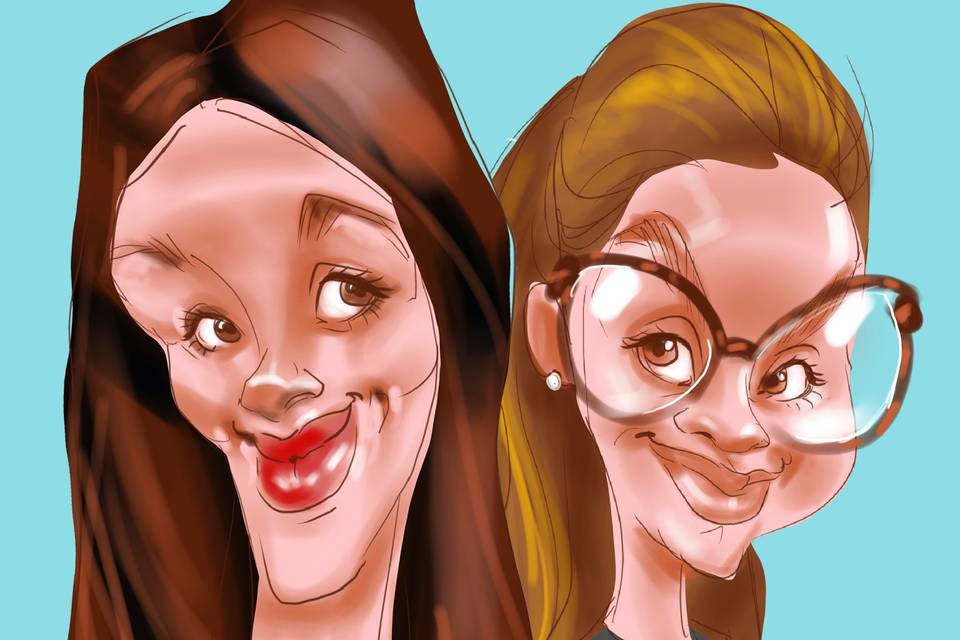 Caricature couple