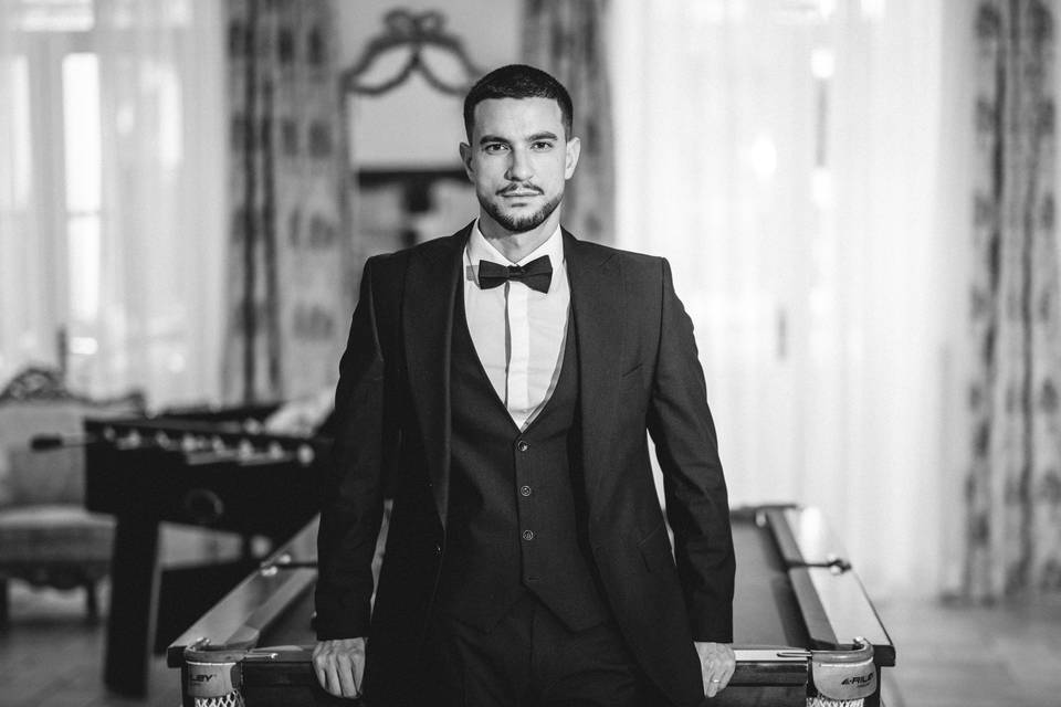Marié homme noir et blanc