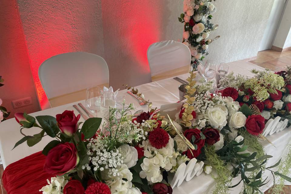 Table des mariés