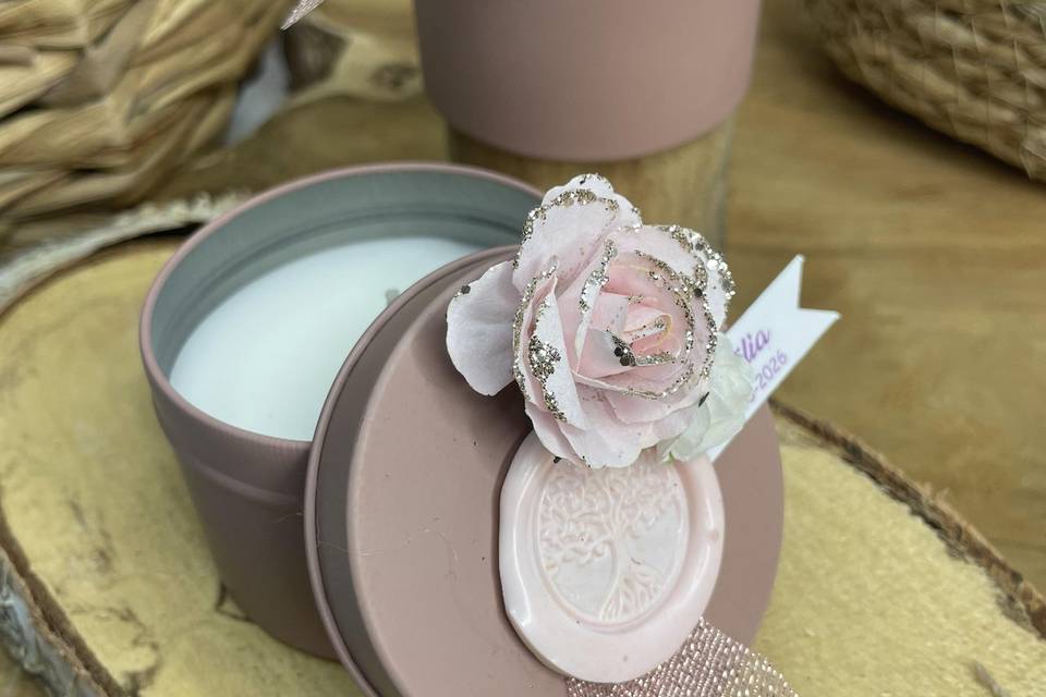 Bougie Rose parfumé