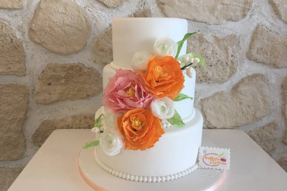 Wedding cake fleuri