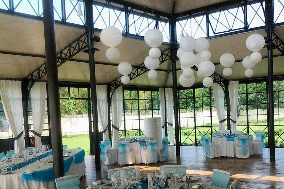 Décoration mariage turquoise