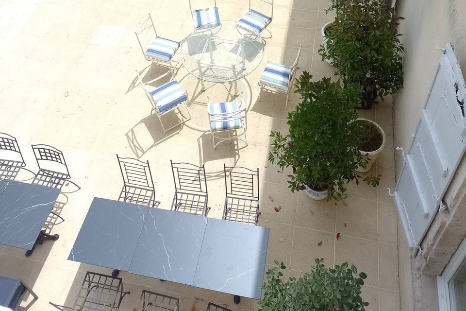 Terrasse vue du haut