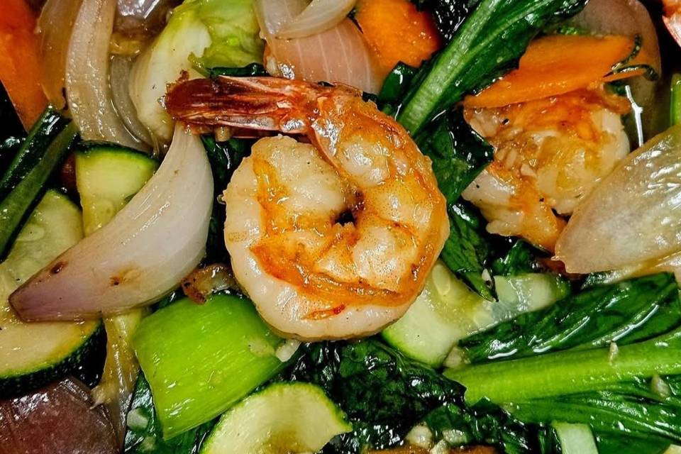 Shop suey crevettes