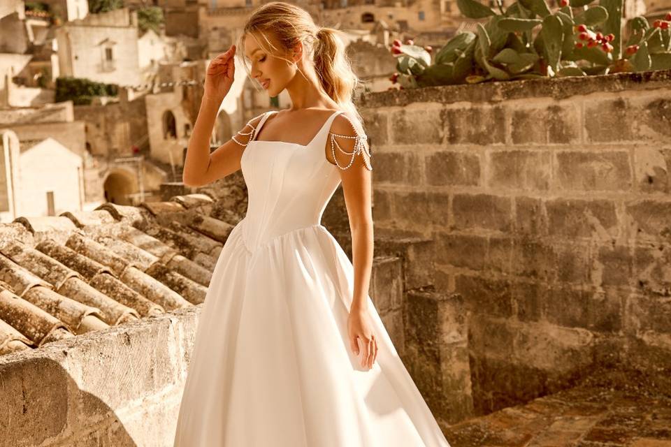 Robe princesse satin
