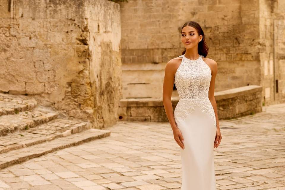 Robe sirène satin traine xxl