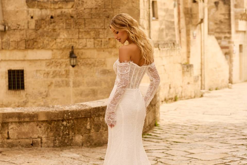 Robe sirène dentelle