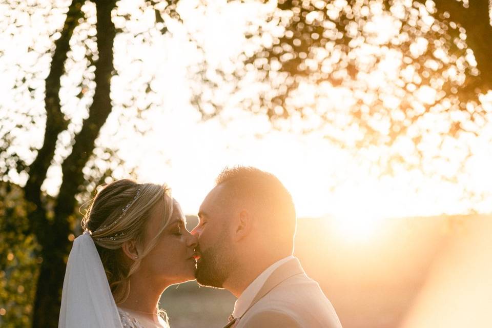 Mariage en hiver Sunset