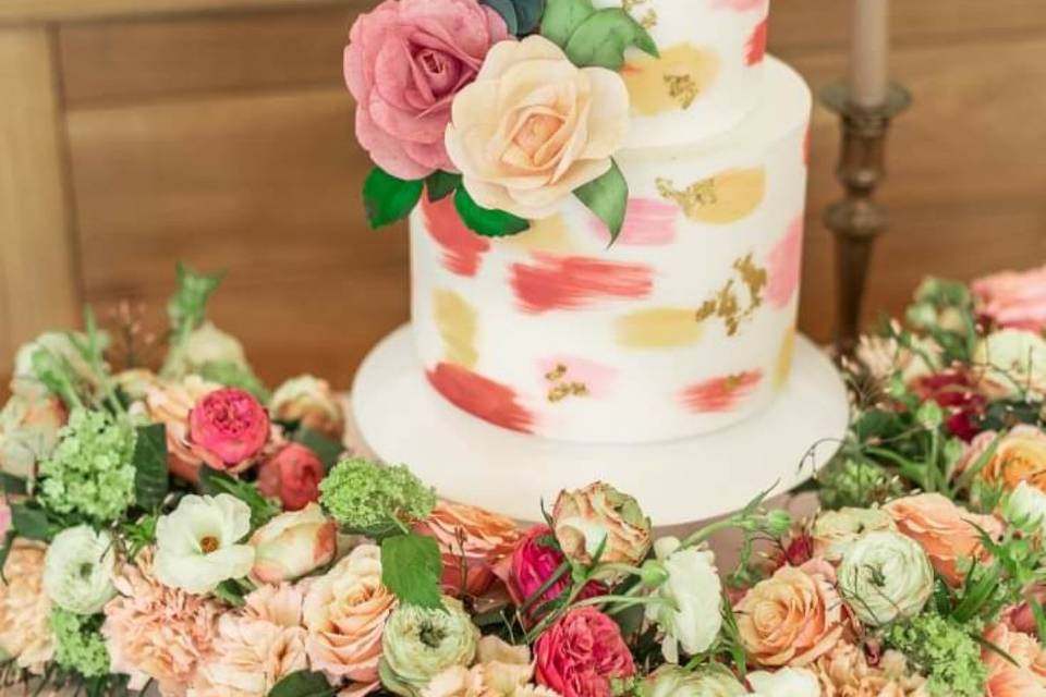 Wedding cake,  pâte à sucre