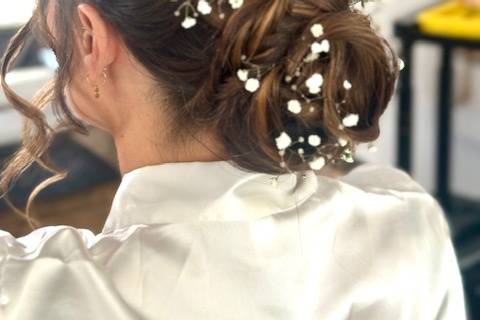 Coiffure tressée mariée