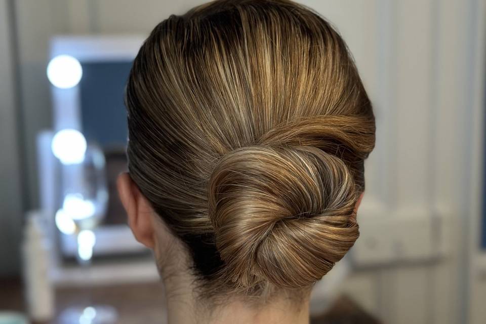 Chignon escargot mariée