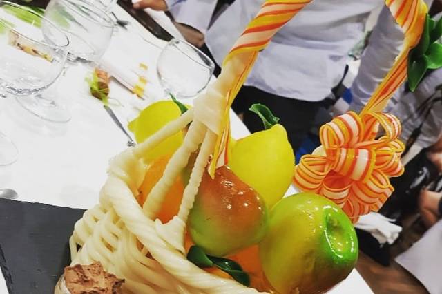 Corbeille fruits sucre soufflé