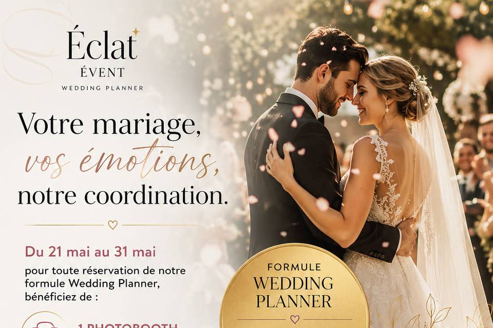 Prix wedding plannings de base