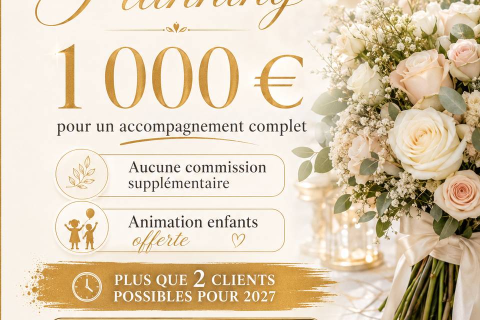 Prix wedding planning petit bu