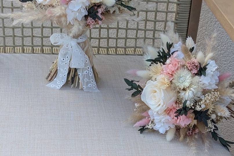 Bouquets de mariée et de lancé