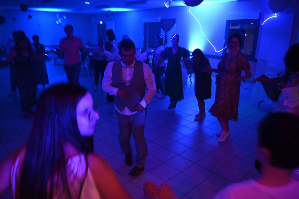 La piste en bleu