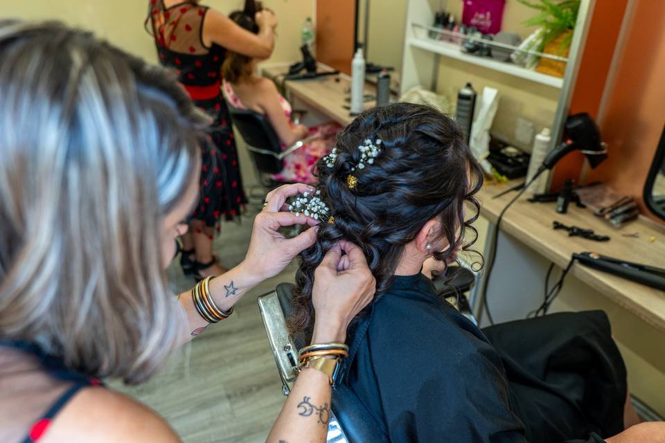 Fixation accessoire coiffure