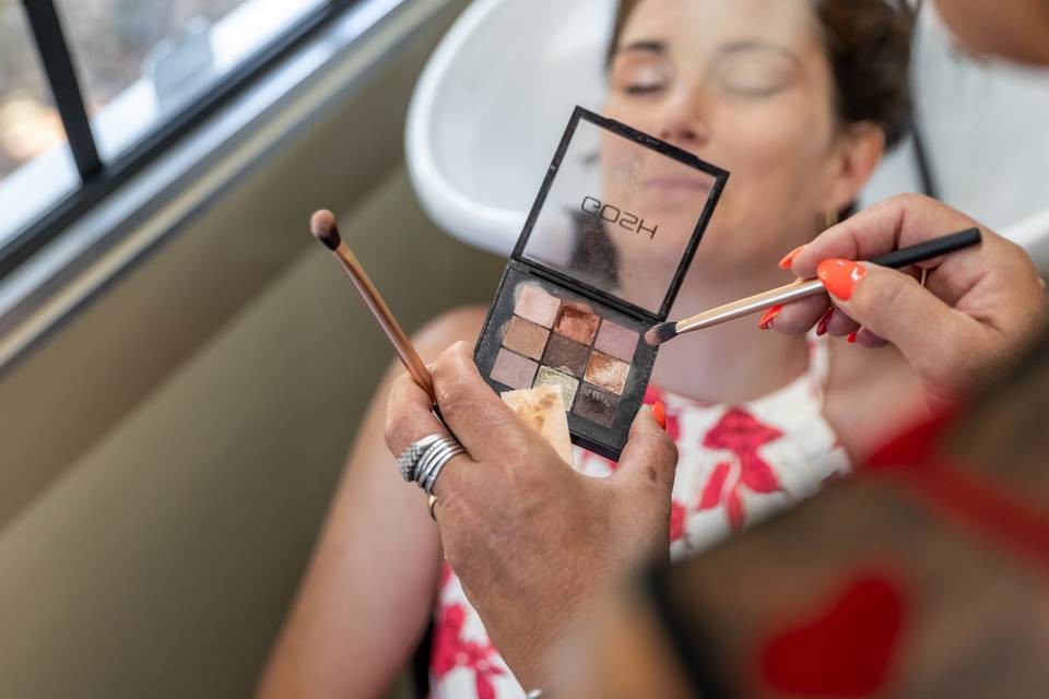 Plan  palette maquillage