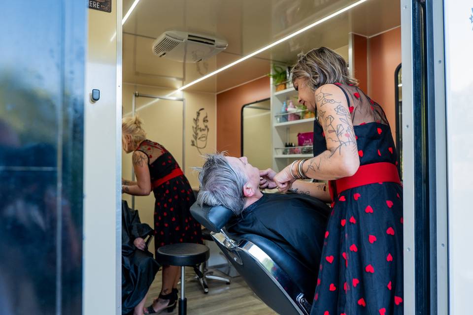 Salon de coiffure intérieur