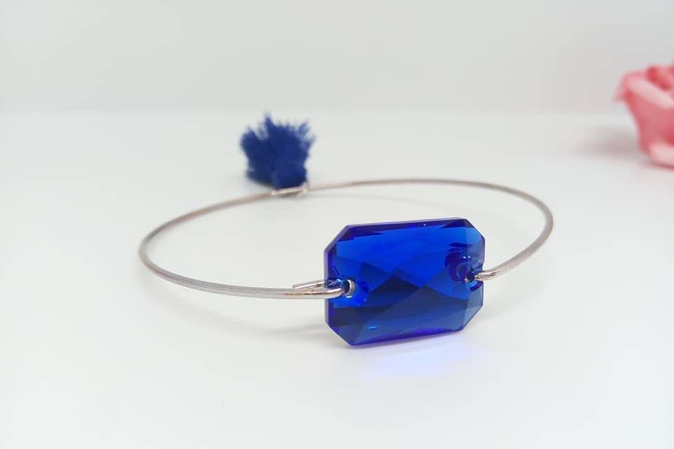 Bracelet cristal bleu merveil