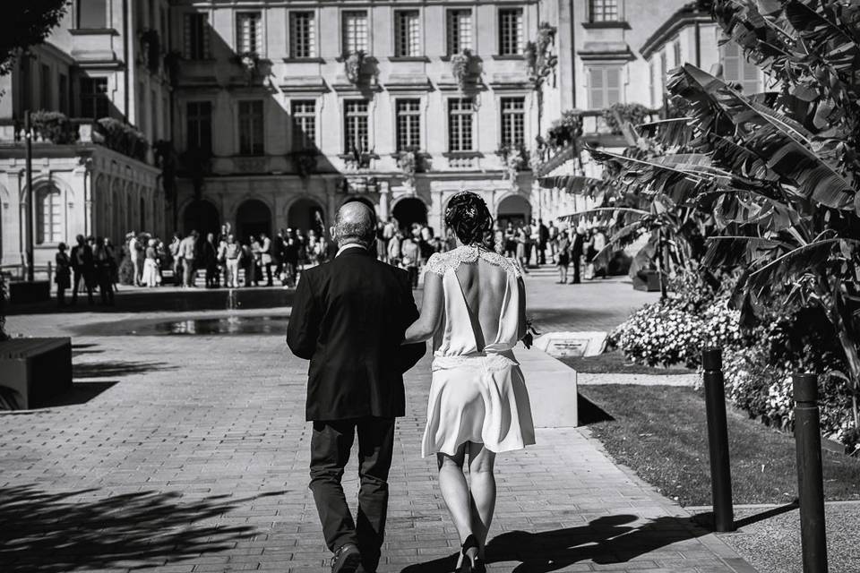 Arrivée à la mairie