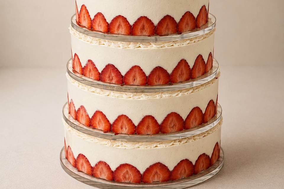Pièce montée de fraises