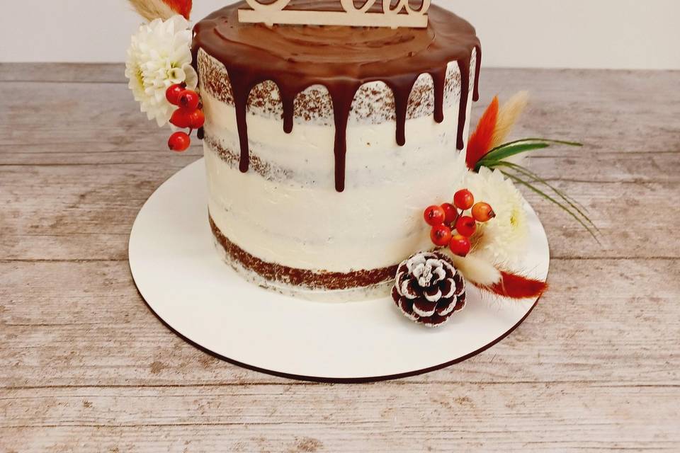 Wedding cake automnal