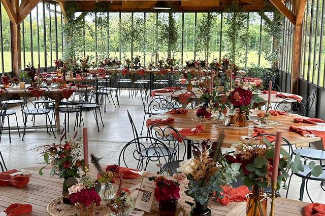 Soliflores pour tables invités