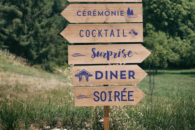 Panneaux bois mariage