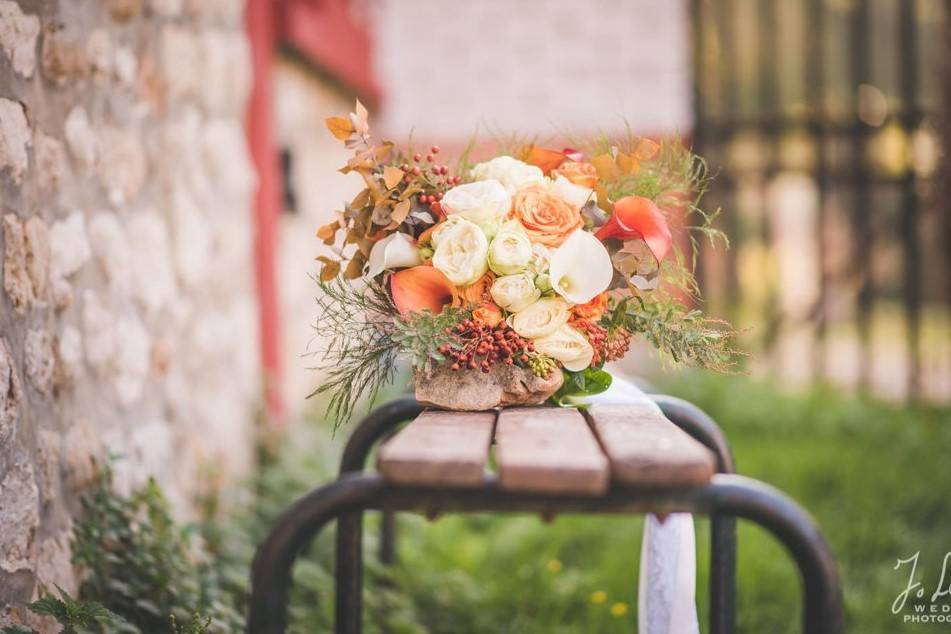 Bouquet automnal de la mariée