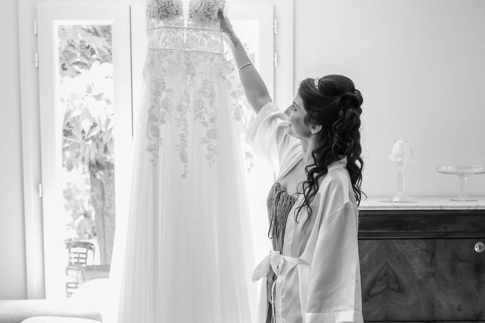 La mariée et sa robe