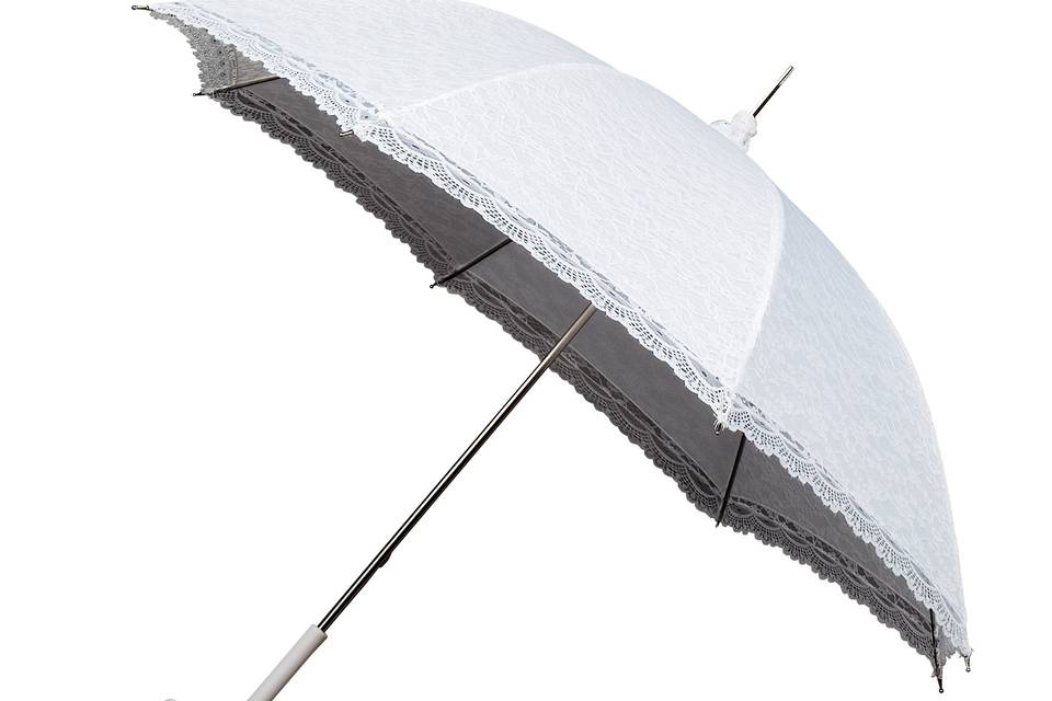 Parapluie dentelle blanc