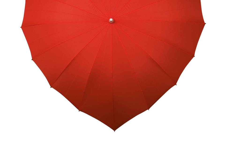 Parapluie coeur rouge