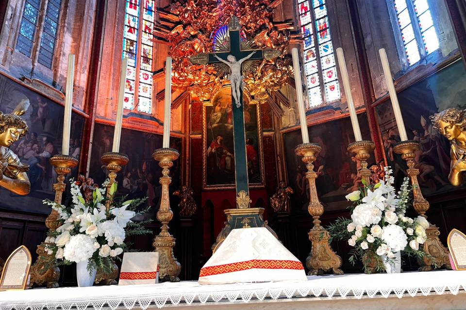 Décoration floral église
