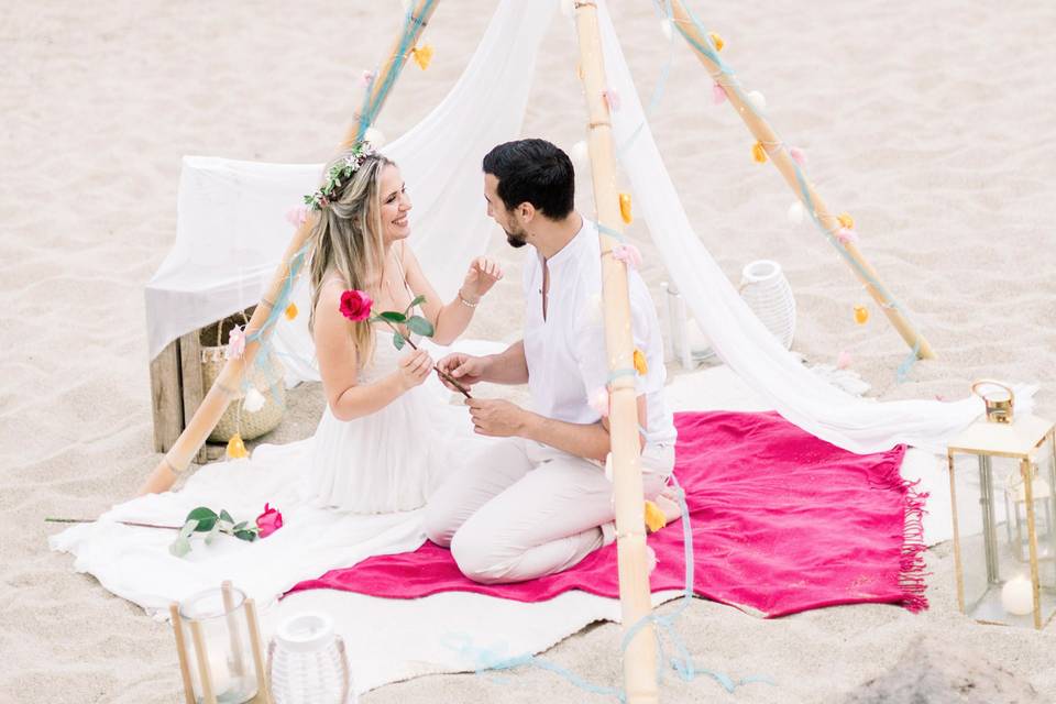 Mariage sous un tipi